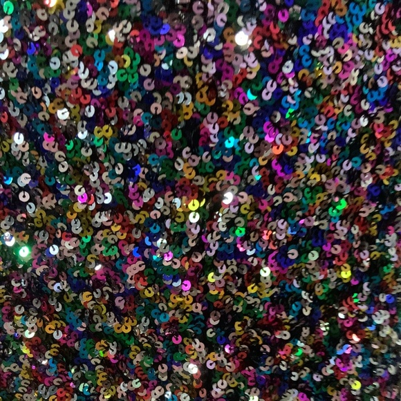 Lulus Sequin Cut Out Multicolor Strapless Party Mini Dress Size Medium - Picture 6 of 9
